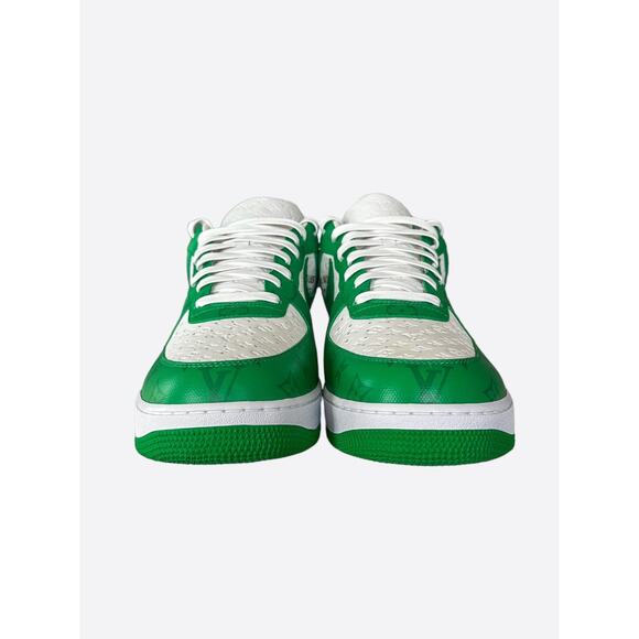 Louis Vuitton Nike Green & White Monogram Air Force 1 - Picture 2 of 9